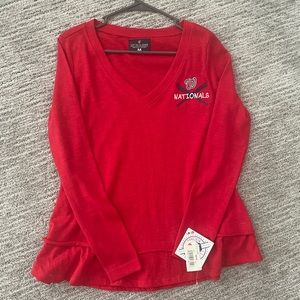MLB Washington Nationals Soft As A Grape ladies lightweight sweater